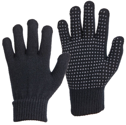 Pletené rukavice s proti-šmykovou vrstvou